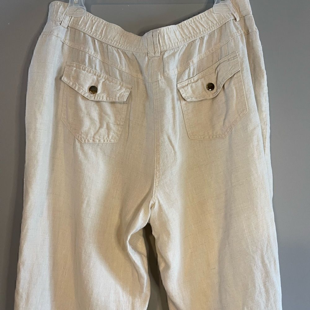JM Collection Linen Capris | SZ 12 - Picture 8 of 11
